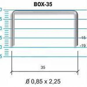 Grampos  Box 35 (aço comum)