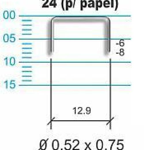 Grampos 24 (aço inoxidável e aço comum) Grampos 24 (aço inoxidável e aço comum)
