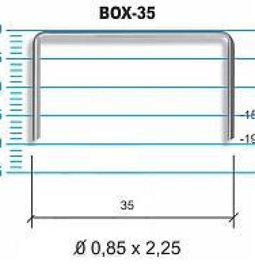 Grampos Box 35 (aço comum) Grampos Box 35 (aço comum)